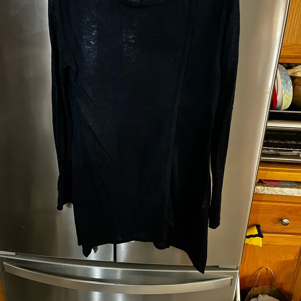 Vera wang chic see through uneven hem